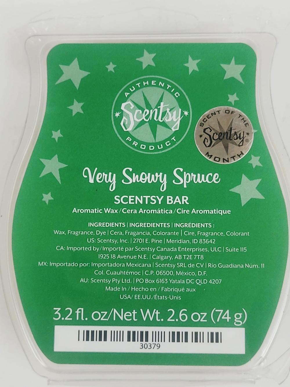 Scentsy Wax Bar Very Snowy Spruce~3.2 oz